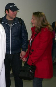 El escritor Blue Jeans con  Verónica García-Peña